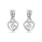 14K White Gold 1/6 Cttw Diamond Dangle Heart Stud Earrings (H-I, SI2-I1)