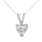 14K White Gold 1/4ctw Heart Shaped Lab Grown Diamond Pendant w\chain
18"(F-G Color, VS2-SI1 Clarity)