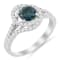 14K White Gold 1-1/3ctw White & Blue Diamond Halo Ring (G-H and
Fancy Blue Color, SI2-I1 Clarity)