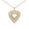 1.50ctw Baguette Diamond 14K Yellow Gold Over Sterling Silver Heart
Pendant Necklace