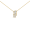 14K Yellow Gold 1 1/2 cttw Princess and Baguette Cut Diamond Geometric
Pendant Necklace