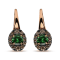 18K Two-Tone Gold Round Tsavorite and Round Brown Diamonds Halo Drop
Hoop Earrings