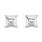 10K White Gold 1/2 Cttw Invisible Set Princess-Cut Diamond Stud Earrings
(H-I Color, SI2-I1 Clarity)