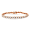 14K Rose Gold Over Sterling Silver 1/4 Cttw Diamond "S" Tennis Bracelet