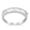 Sterling Silver 1/2ctw Baguette Diamond Channel Set X-Station Ring (H-I
Color, I1-I2 Clarity)