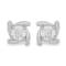 0.10ctw Round-Cut Near Colorless Diamond Sterling Silver Square Pinwheel
Stud Earrings
