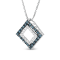Sterling Silver 1/2ctw Multi-color Diamond Double Rhombus 18"
Pendant w\chain