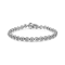 Rhodium Over Sterling Silver 1/10 Ctw Diamond Open Circle Tennis Bracelet