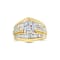 14K Yellow Gold 2-1/3ctw Diamond Chevron Shaped Band Set (H-I Color,
SI1-SI2 Clarity)