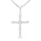 Sterling Silver 1/2ctw Round Diamond Cross Pendant w\chain 18"(I-J
Color, I1-I2 Clarity)