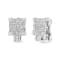 14K White Gold 1.0ctw Princess and Baguette-Cut Diamond Square Framed
Huggie Hoop Omega Earrings