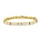 14K Yellow Gold 7.33ctw Multi--Cut Diamond Box Square Link Bracelet
