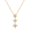 10K Yellow Gold 1/5ctw Princess Cut Diamond 3 Stone 18" Pendant
Chain(H-I Color, SI2-I1 Clarity)