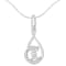 10K White Gold Espira 1/4ctw Round Cut Diamond Spiral Link Pendant With
Chain(H-I, I1-I2)