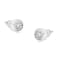 10K White Gold Diamond Floral Stud Earrings 3/8ctw