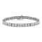 Sterling Silver 2.0ctw Prong Set Round-Cut Diamond 4 Stone Box Link Bracelet