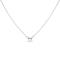 14K White Gold 1/4ctw Lab Grown Oval Diamond East West 18" Necklace
(G-H Color, VS2-SI1 Clarity)