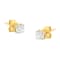 10K Yellow Gold Over Sterling Silver Diamond Stud Earring 1/4ctw