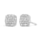 10K White Gold 1/2ctw Invisible-Set Princess Cut and Prong-Set Baguette
Diamond Stud Earrings