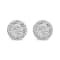 14K White Gold AGS Certified 1.0ctw Diamond Halo-Style Cluster Round
Button Stud Earrings