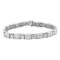14K White Gold 5.0ctw Princess-Cut Diamond Rectangular Alternating
Station 7" Tennis Bracelet