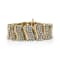 14K Yellow Gold 15.0 Cttw Diamond Chevron Wave 7.25" Inch Link
Bracelet (J-K Color, I1-I2 Clarity)