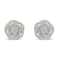 10KT White Gold Diamond Flower Stud Earring (1/2 cttw, I-J Color, I1-I2 Clarity)