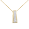 14K Yellow Gold 1 1/2ctw Princess Cut Diamond Greek Column Pendant With
Chain(G-H, VS1-VS2)