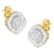 10K Yellow Gold 1/2ctw Diamond Cluster Cocktail Stud Earrings