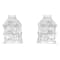 10K White Gold Diamond Stud Earrings 3/4ctw