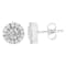 14k White Gold 1.0ctw Diamond Halo Stud Earrings