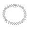 Sterling Silver 1.0ctw Miracle-Set Round Diamond "Zig Zag"
Link Bracelet