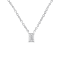 14K White Gold 1/3ctw Emerald Shape Solitaire Diamond 18" Necklace
(G-H Color, VS2-SI1 Clarity)