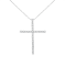 Sterling Silver 2.0ctw Round Diamond 1-1/4" Cross Pendant With
Chain(I-J Color, I1-I2 Clarity)
