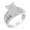 14K White Gold 2.0ctw Mixed-Cut Diamond Rectangle Ring (H-I Color,
SI2-I1 Clarity)