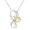 10K Gold Over Sterling Two-Tone 1/6ctw Round Cut Diamond Ties of Love
Pendant w\chain