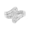 10K White Gold 1/2ctw Diamond Cluster Ring (H-I Clarity, I2-I3 Color)