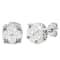 0.50ctw Round-Cut Diamond Sterling Silver Cluster Stud Earring