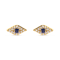 10K Yellow Gold Blue Sapphire and Diamond Accent Evil Eye Stud Earring
(H-I Color, I1-I2 Clarity)