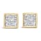 14K Yellow Gold 1.0 Cttw Princess Cut Diamond Composite Stud Earrings
with Screw Backs