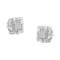.50ctw Round-Cut Diamond Sterling Silver Stud Earrings