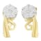 14K Yellow Gold 1/2ctw Round Cut Diamond Earrings