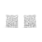 Sterling Silver 5/8ctw Princess Cut Diamond Invisible Set Quad Composite
Stud Earrings