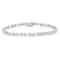 Sterling Silver 1/10ct TDW Diamond Link Bracelet (I-J,I3-Promo) - 7.25"