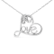 Sterling Silver 1/10ctw Round Diamond Accent Open Heart with Love
18" Pendant w\chain