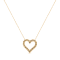 10K Yellow Gold Over Sterling Silver 1/2ctw Champagne Diamond Miracle
Plate Heart Necklace