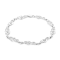 Sterling Silver Prong Set Diamond Accent Infinity Weave Link Bracelet