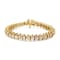 18K Yellow Gold 5.0ctw AGS Certified "S" Link Wrapped Round
Brilliant Diamond Tennis Bracelet