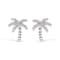 10K White Gold 1/10 Cttw Diamond Encrusted Palm Tree Stud Earrings (H-I
Color, I1-I2 Clarity)