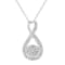 Diamond Accent Infinity Sterling Silver Pendant Necklace with 18" Chain